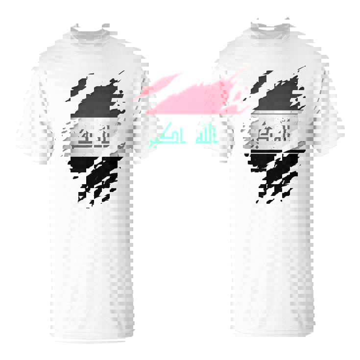Chemises Fières Iraqiennes Drapeau De L'irak Déchiré T-Shirt