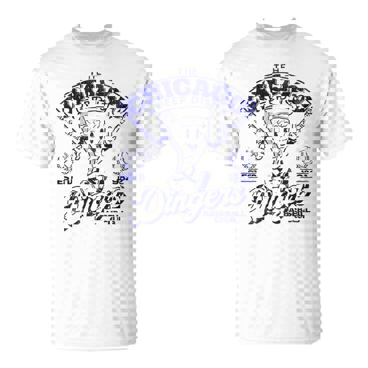 Chicago Deep Dish Dingers Minor League Retro Baseball Team T-Shirt