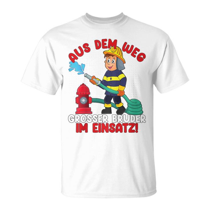 Children's Aus Dem Weg Grosser Bruder Im Einatz Fire Brigade German L T-Shirt