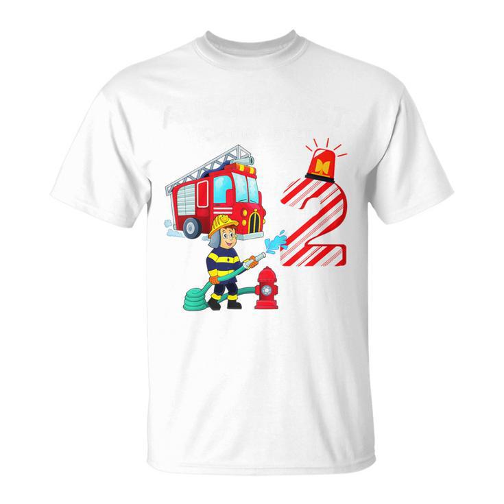 Children's Birthday Feuerwehr Aufgepasst Ich Bin Jetzt 2 Jahre T-Shirt