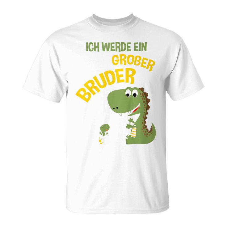 Children's Ich Werde Ein Großer Bruder Dinosaur German T-Shirt