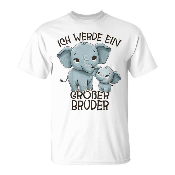 Children's Ich Werde Großer Bruder 2025 Elephant T-Shirt