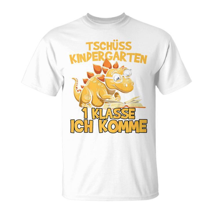 Children's Tschüss Kindergarten 1 Klasse Dino Dinosaur T-Shirt