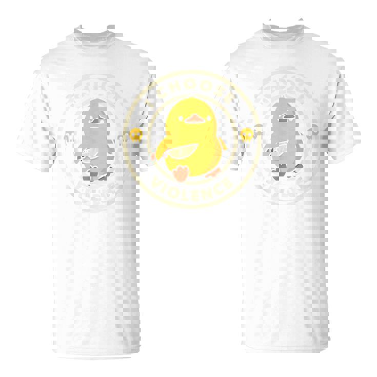 I Chooseiolence Duck Holding Coltello Maglia A Manica Maglietta