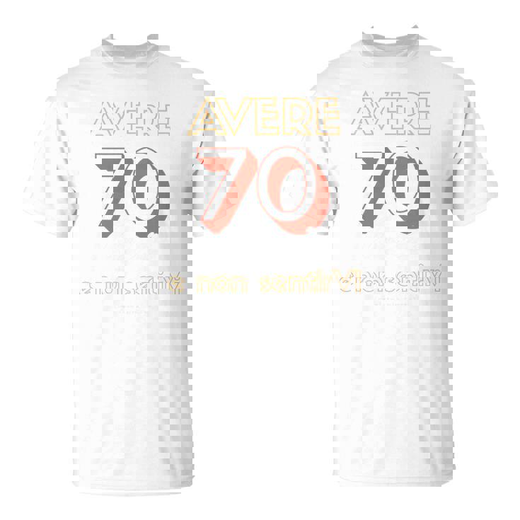 Compleanno 70 Anni Regalo Uomo Donna Divertente Maglia A Manica Maglietta