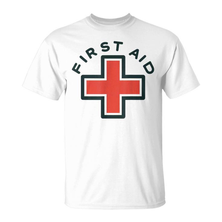 Cool First Aid Cross For Emergency Events Concerts Crew T-Shirt - Monsterry