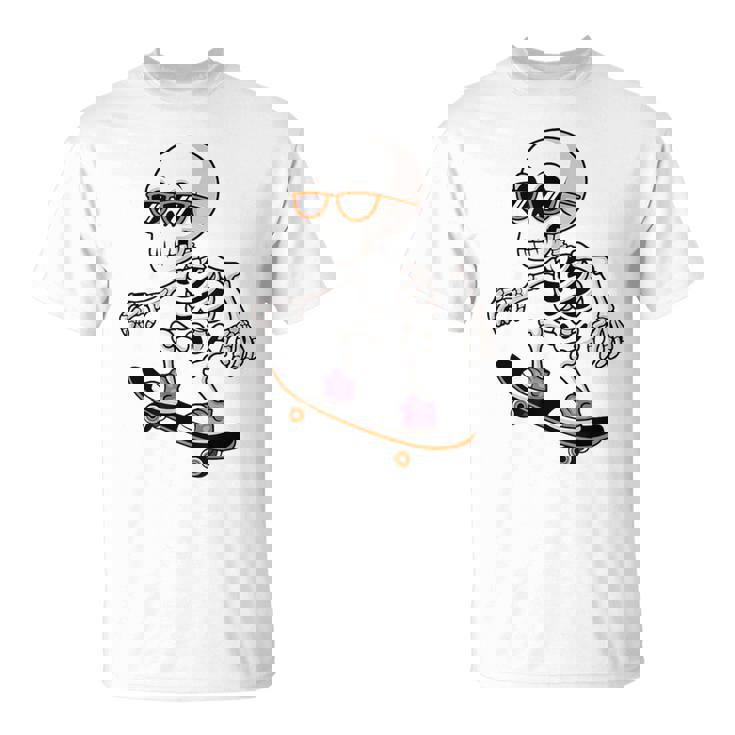 Skateboarding Skeleton Skull T-Shirt For Boys And Men Skateboarding Skeleton Skull T-Shirt For Boys And Men