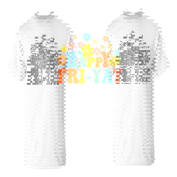 Fri-Yay Friday Lovers T-Shirt Fun Teacher Floral Pattern Tee Fri-Yay Friday Lovers T-Shirt Fun Teacher Floral Pattern Tee