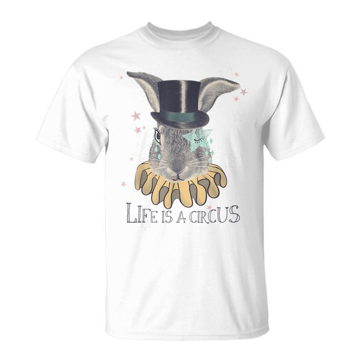 Das Leben Ist Ein Circus Rabbit Top Hat Wizard Fun T-Shirt