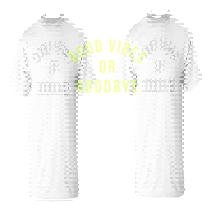 Donna Goodibes Or Goodbye Text Con Collo A Maglietta