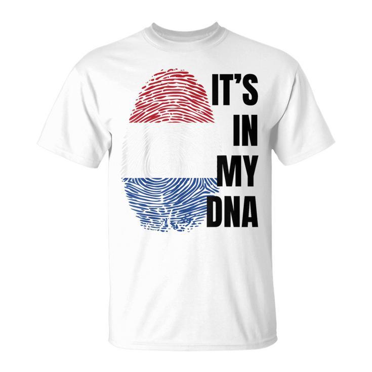 Dutch Flag Dna Fingerprint Holland Orange Orange T-Shirt