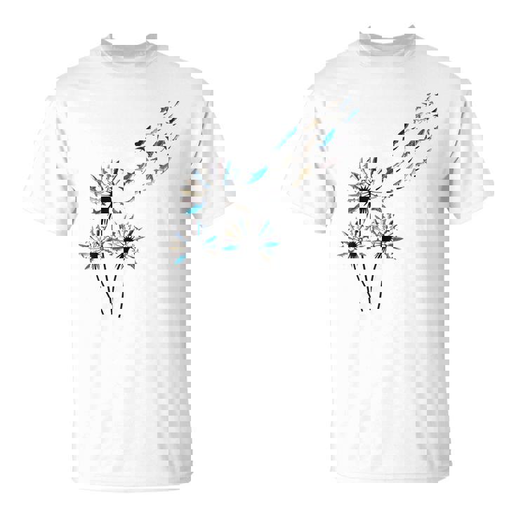 Flower Dandelion Sharks For Shark Lover Shark T-Shirt