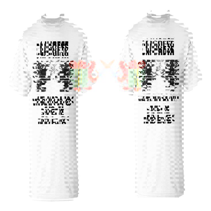 Forrester Scottish Tartan Scotland Family Clan Name T-Shirt