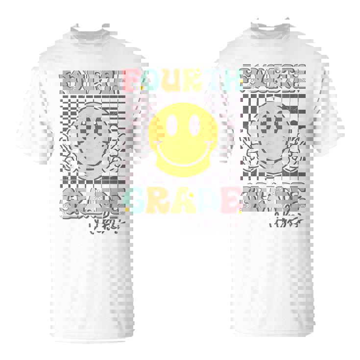 Fourth Grade Vibes Smile Face 4Th Grade Team Back To School T-Shirt