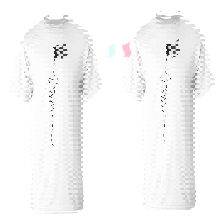 France Mât De Drapeau Français Franceintage T-Shirt
