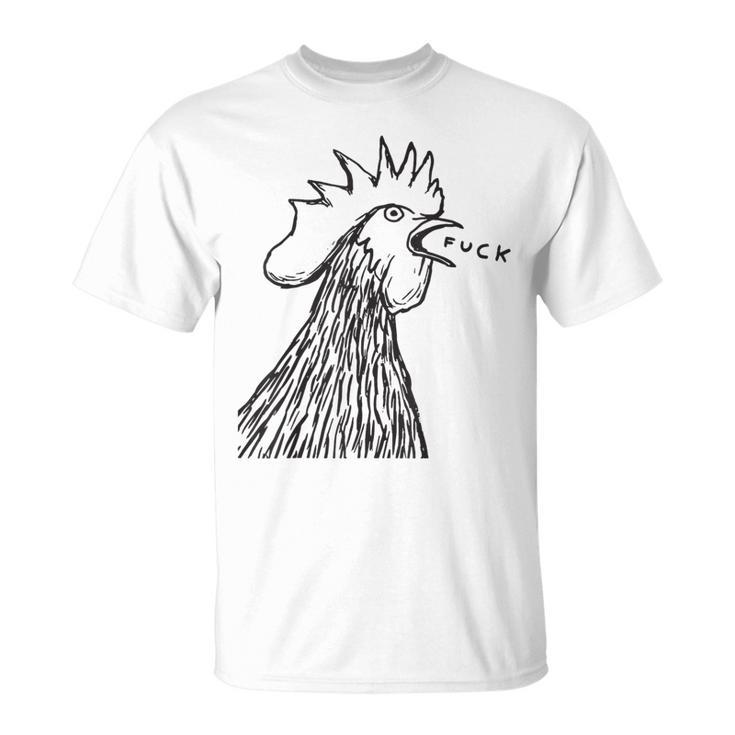 Chicken Rooster Saying Fuck T-Shirt - Seseable