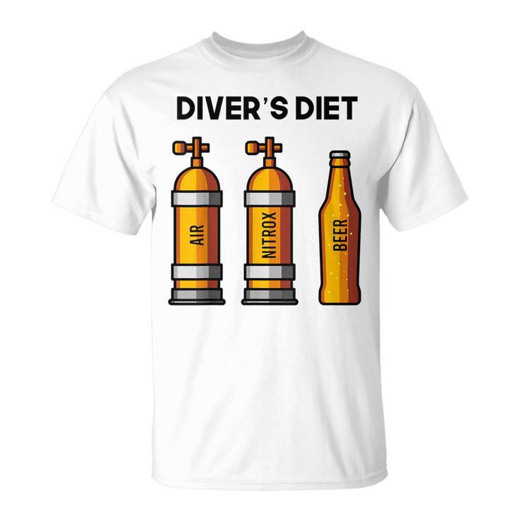 Diving For Diving Diet Beer Blue T-Shirt