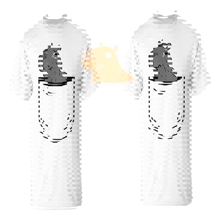 Pocket Capybara Capybara En Bolsillo Regalo Camiseta unisex