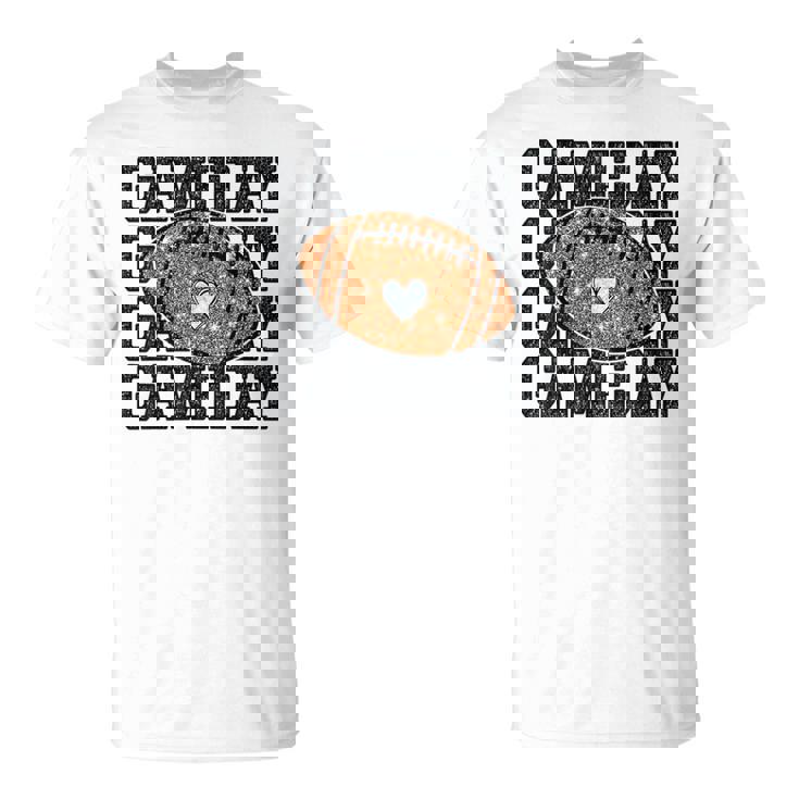 Game Day Football Bling Bling Football Lover Trendy T-Shirt