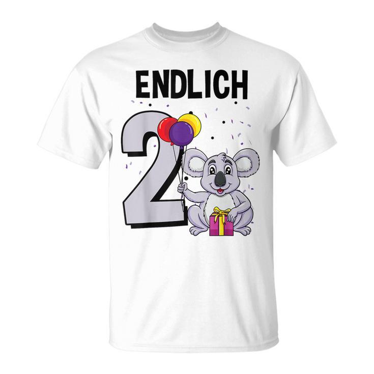 Geschenk 2 Jahre Alt Koalabär Koala Geburtstag T-Shirt