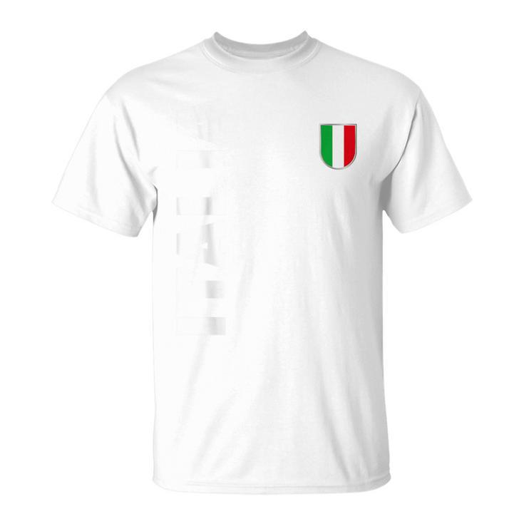 Gli Azzurri Italian Fan Flag Blue T-Shirt