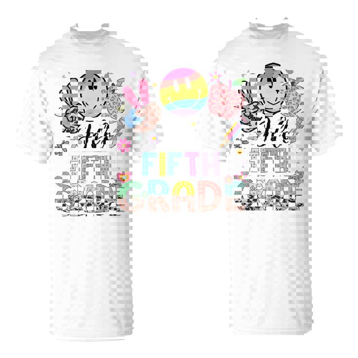 Hello 5Th Grade Boy Girl Teacher Back To School 5Th Grade T-Shirt
