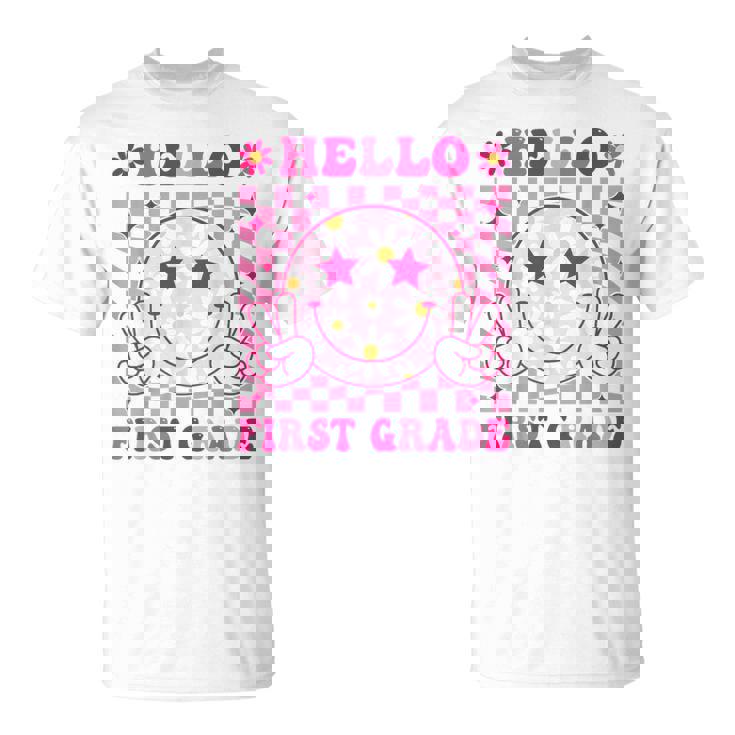 Hello First Grade Back To School First Day Of 1St Grade T-Shirt
