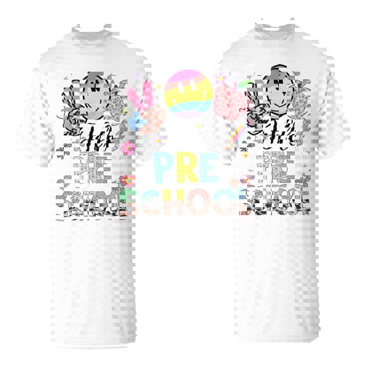 Hello Pre-School Boy Girl Teacher Back To School Pre School T-Shirt