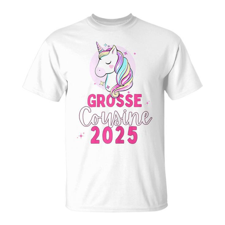 Ich Werde Große Cousin 2025 Unicorn Girls' Cousin Blue T-Shirt