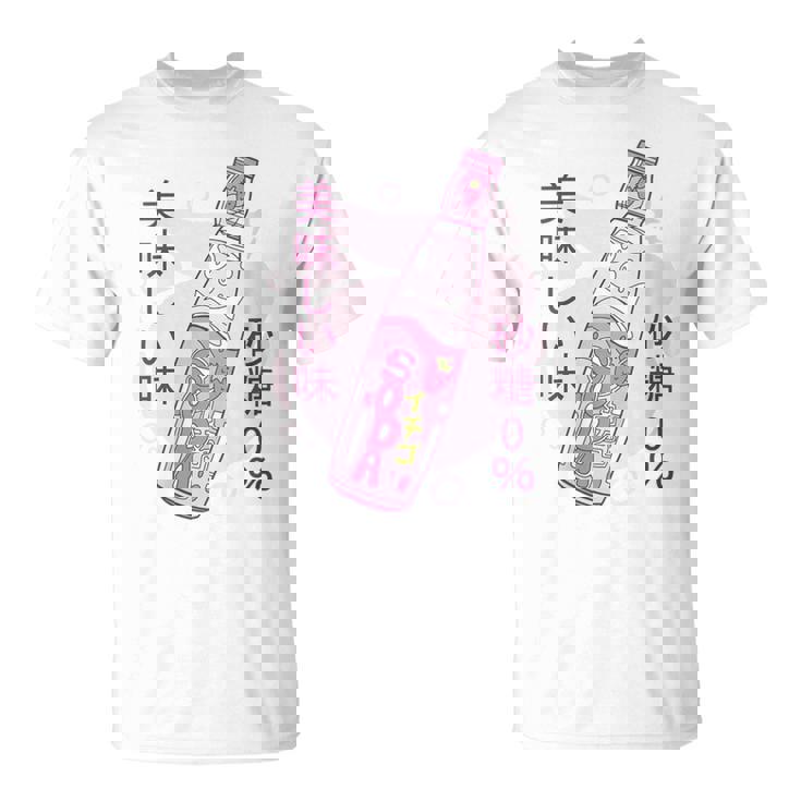 Kawaii Fraise Soda Mignon Japonais Esthétique Rose T-Shirt