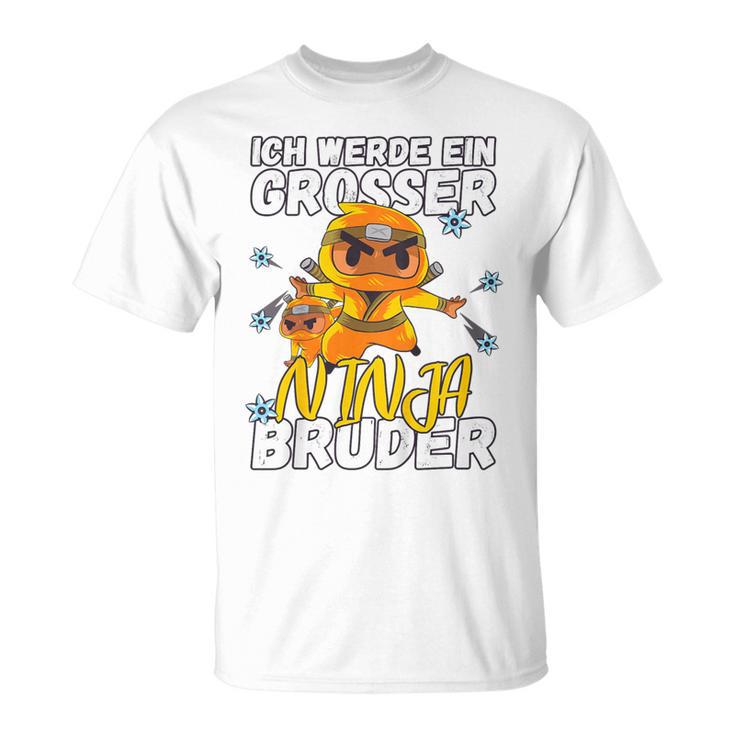 Kinder Ich Werde Ein Große Ninja Bruder Pregnancy Announcement 80 T-Shirt