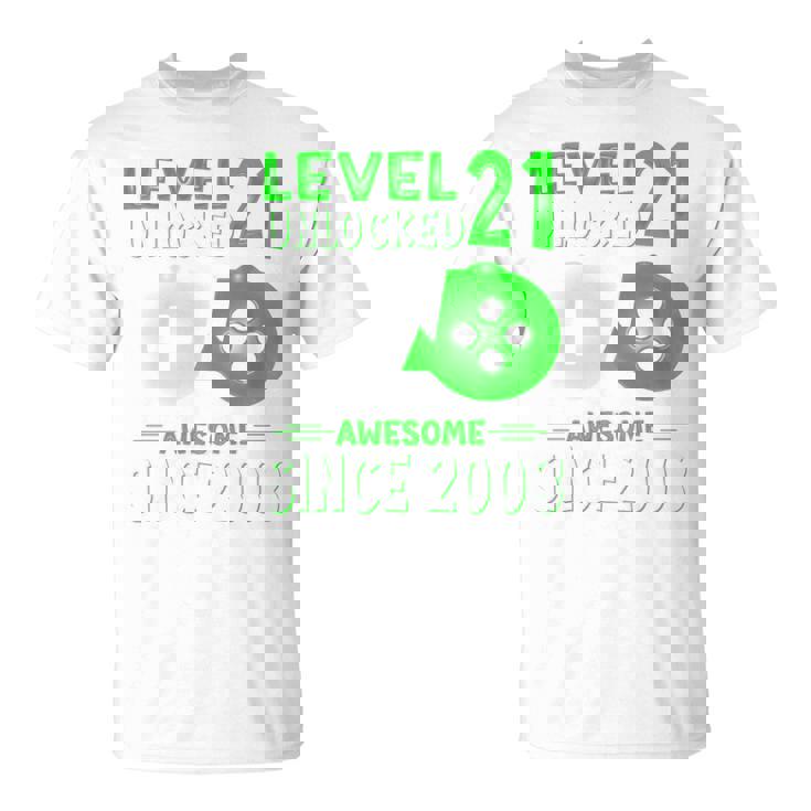 Level 21 Unlocked Compleanno 21 Anni Regalo 21 Anni Ragazzo Maglia A Manica Maglietta