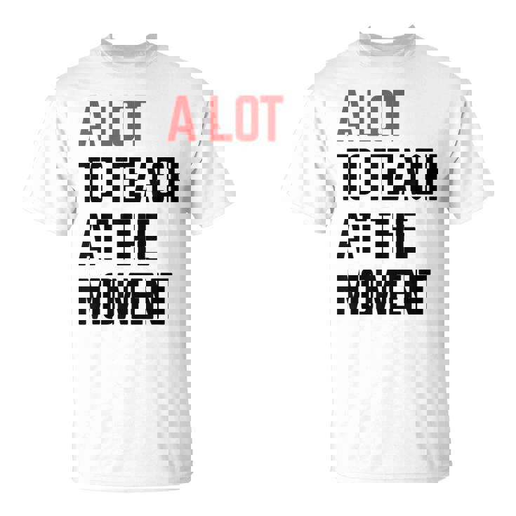 A Lot To Teach At The Moment Vibes Inspiring Lessons Moment T-Shirt