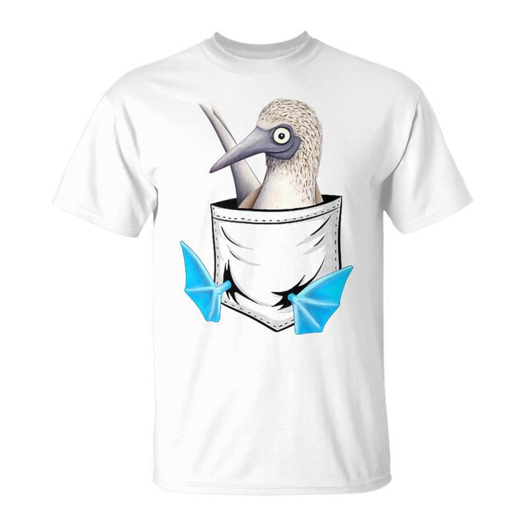 Lustiger Meeres-Vogel Blaufußtölpel In Der Tasche T-Shirt