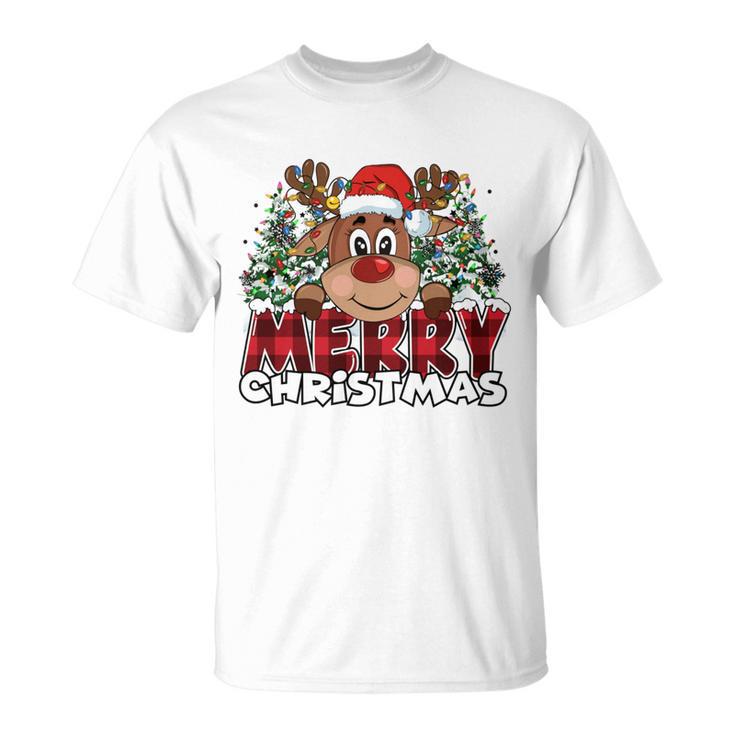 Lustiges Rentier Xmas Männer Frauen Familie Merry Christmas T-Shirt