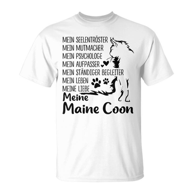 Mein Seelkomöster Meine Maine Coon Cat Lover Kitten T-Shirt