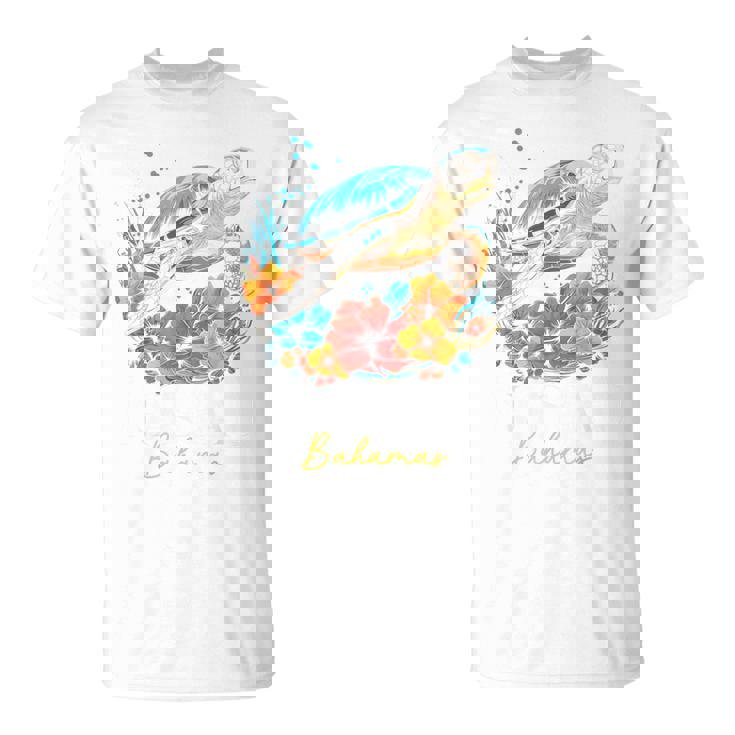 Nassau Bahamas Sea Turtle Scuba Diving Surfer Souvenir T-Shirt