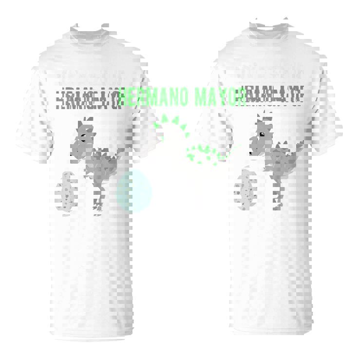 Niñosoy A Ser Hermano Mayor Dinosauro Anunciar Embarazo Hermano Camiseta unisex
