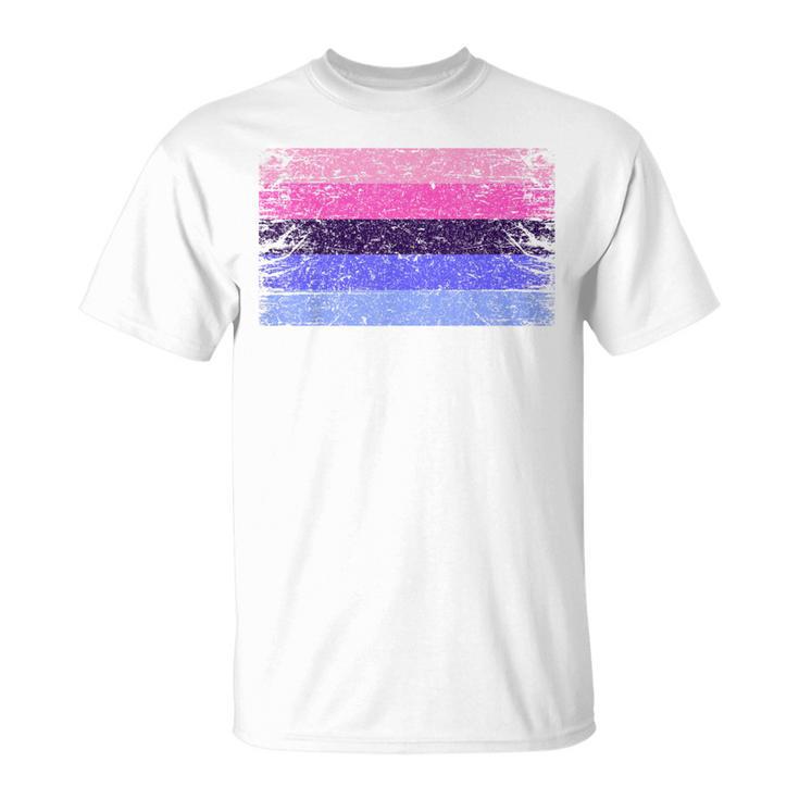 Omnisexual Pride Bi Flag -Intage Lgbtq Omnisexual T-Shirt