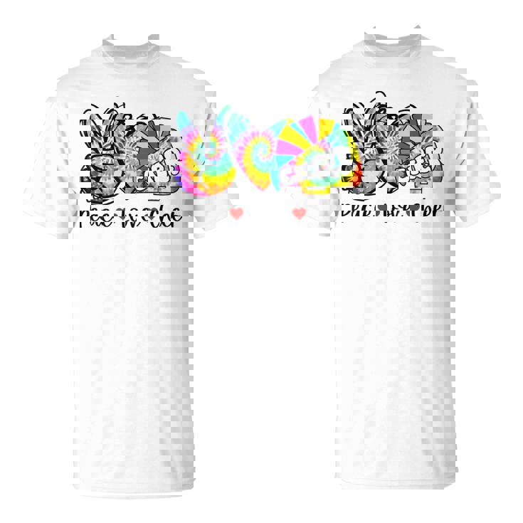 Peace Love Cheer Tie Dye Heart Cheerleading Back To School T-Shirt