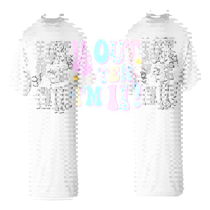 Peace Out Ten I'm 11 Eleven Year Old Girl 11Th Birthday T-Shirt