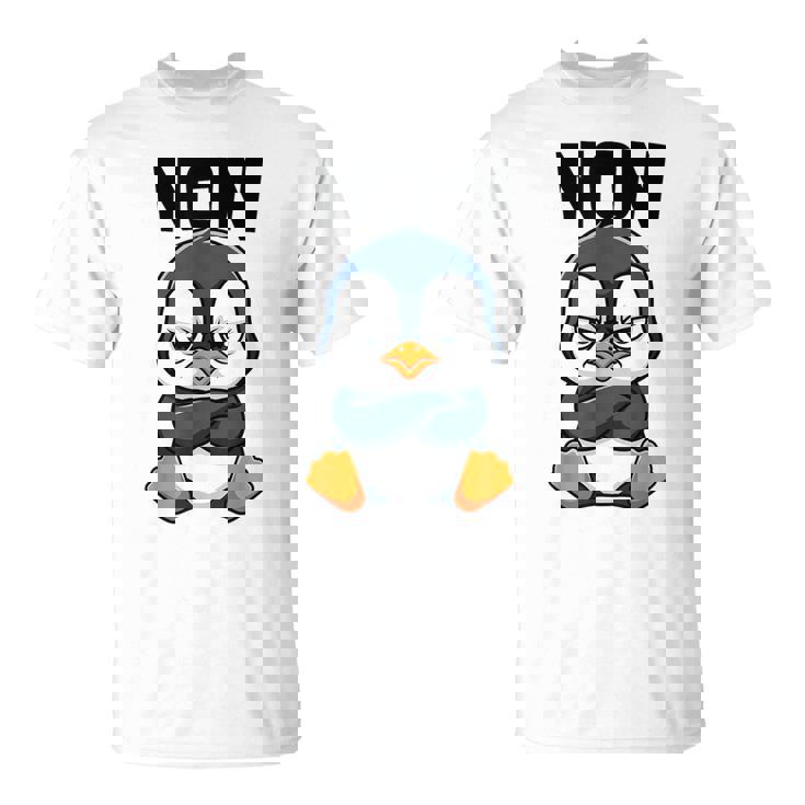 Pingouin Drole Non Humour Paresse Sommeil Flemme T-Shirt