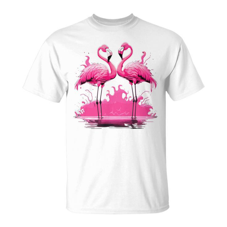 Pink Flamingo Summer Vibes For Women T-Shirt