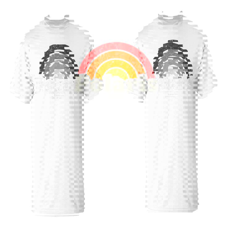 Polaris Montana Mtintage 70S Diseño Retro Arco Iris Camiseta unisex