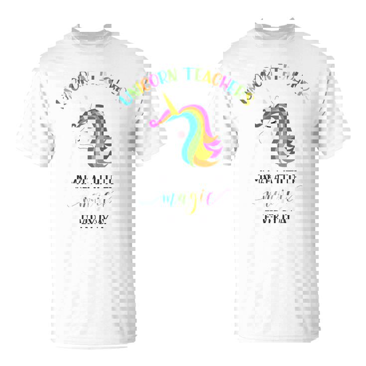 Regalo Per Insegnante Unicorno Carino Arcobaleno Apprezzamento Maglietta