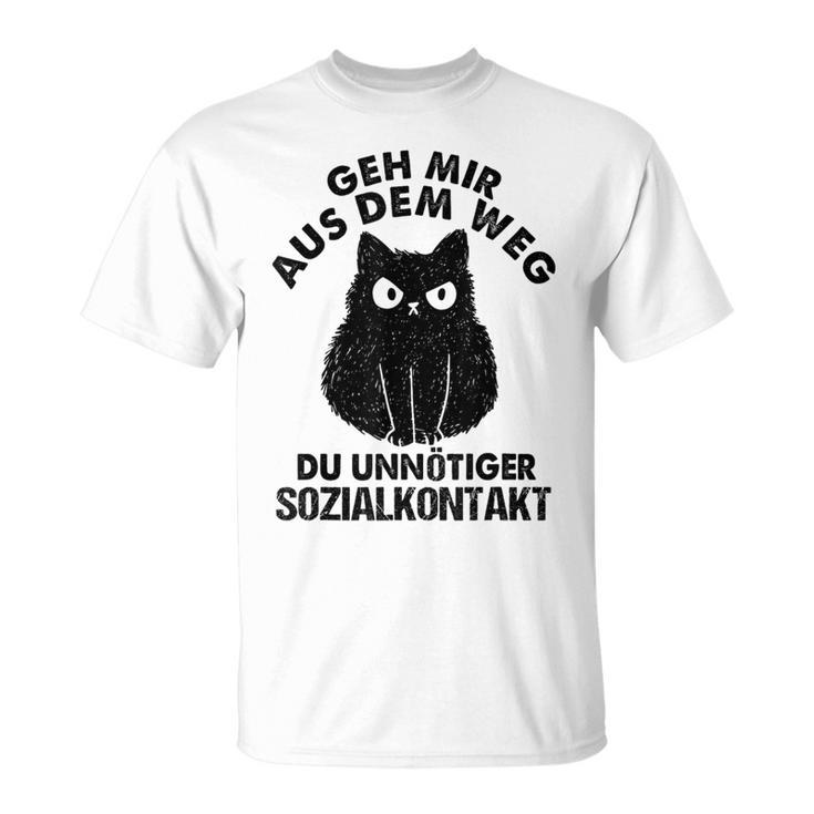 Retro Geh Mir Aus Dem Weg Du Unnötiger Sozialkontakt Geh Mir Aus T-Shirt