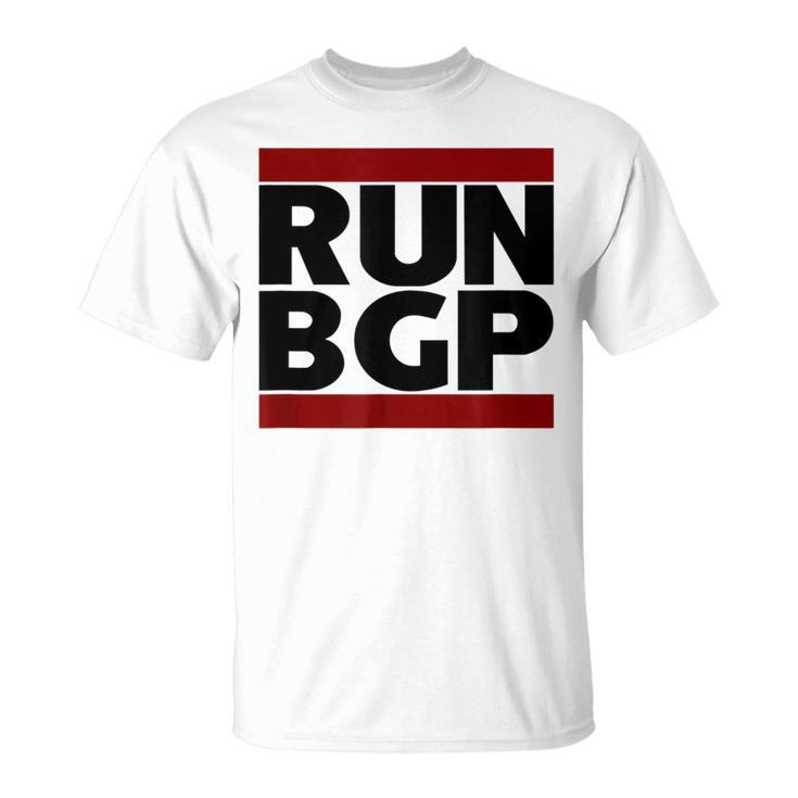 Run Bgp Network Engineer Geeky Nerd Gray T-Shirt