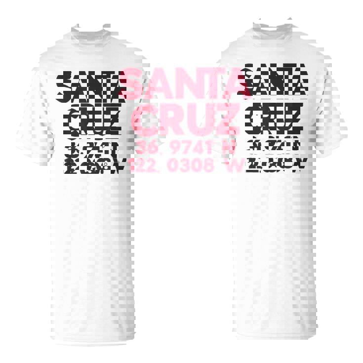 Santa Cruz Coordinate Gps Maglietta