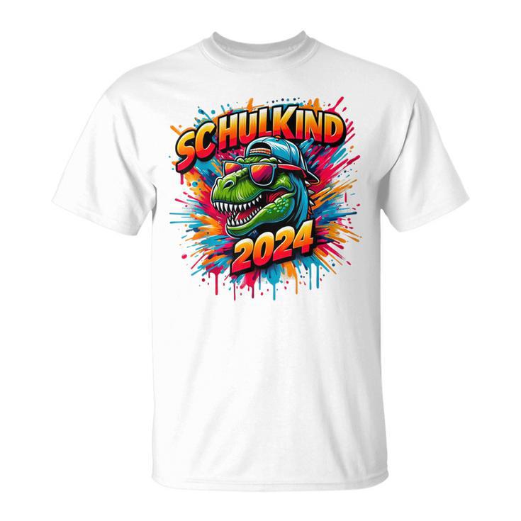 Schulkind 2024Rex Dino School T-Shirt