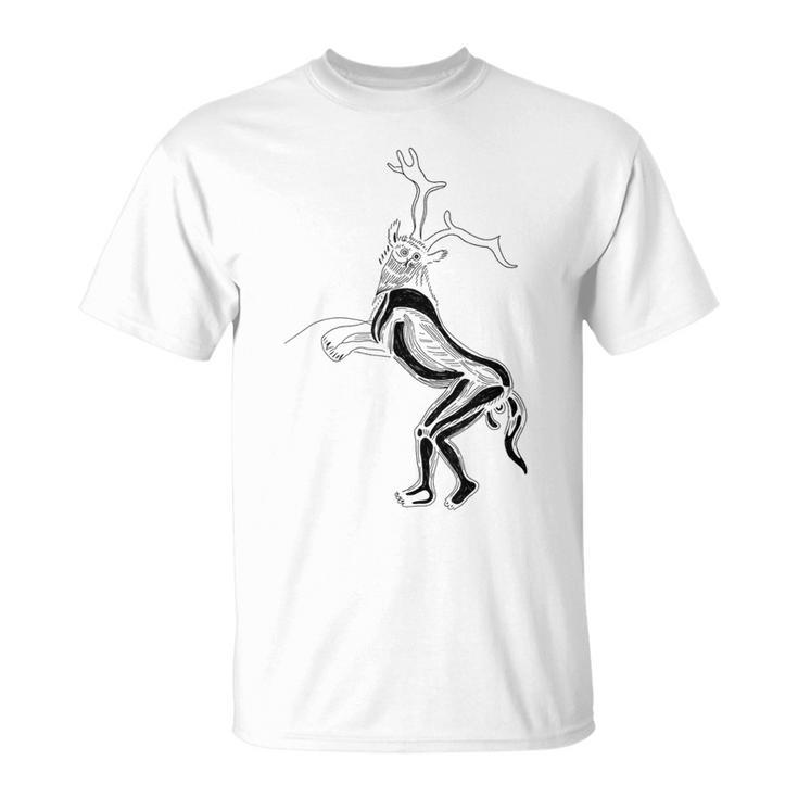 Shaman Paleolithic Art Prehistory Cave T-Shirt - Monsterry DE